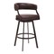 Armen Living Dione 30" Bar Height Barstool in Auburn Bay and Brown Faux Leather 721535746934 - alternate 1